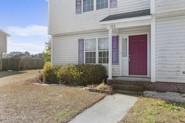 view of doorway to property