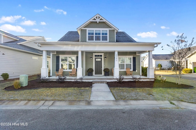 view of front of property with a porch