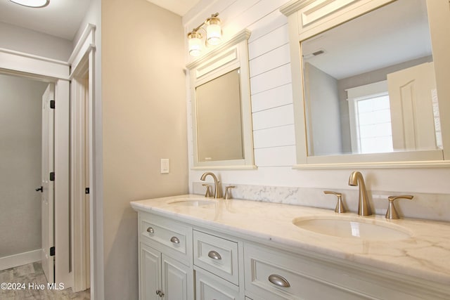 bathroom featuring vanity