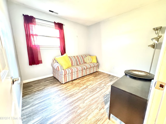 living room featuring wood-type flooring