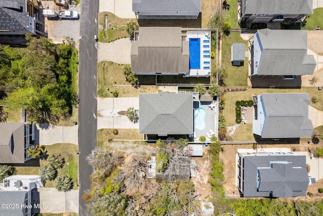 aerial view featuring a residential view