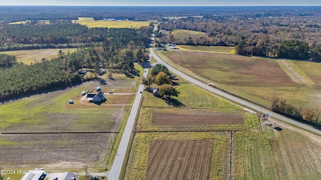 aerial view with a rural view