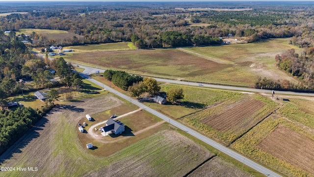 bird's eye view with a rural view