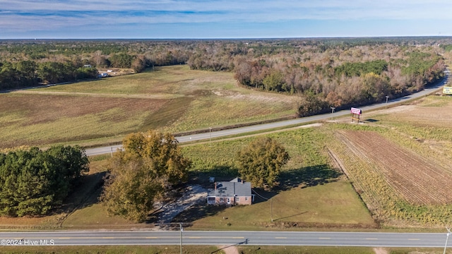 bird's eye view with a rural view