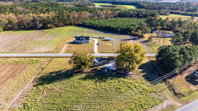 drone / aerial view featuring a rural view