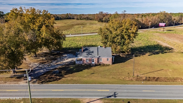 bird's eye view featuring a rural view