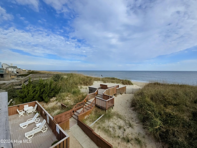 property view of water with a view of the beach