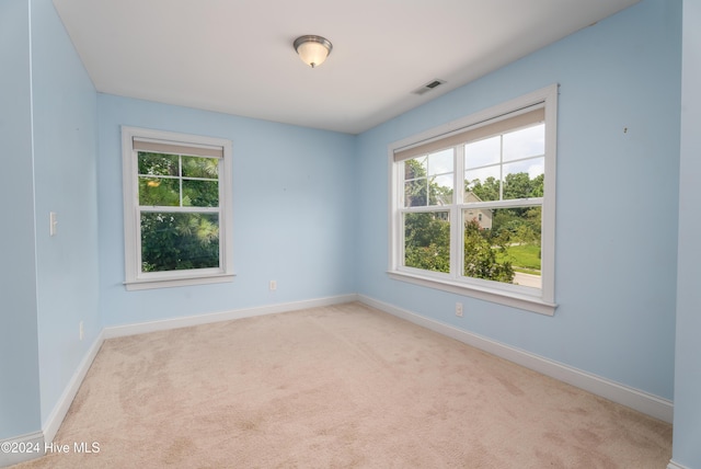 carpeted empty room featuring a healthy amount of sunlight