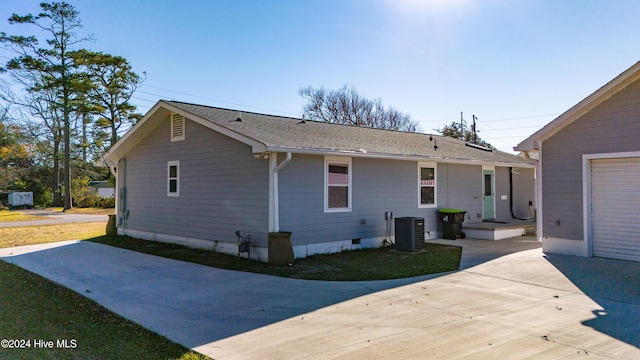 view of property exterior featuring cooling unit