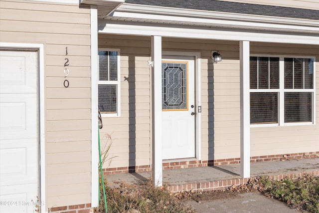 view of doorway to property