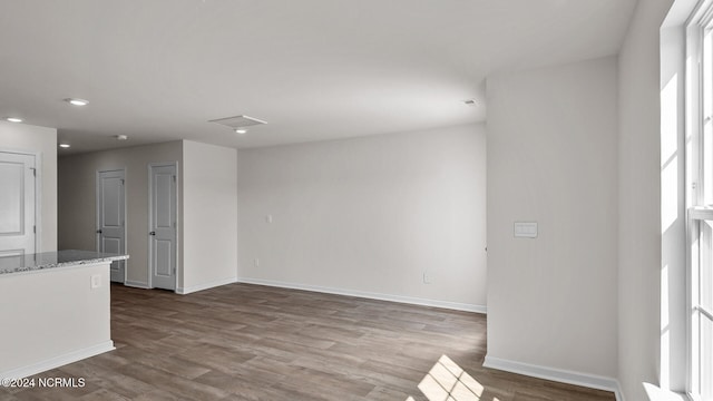 interior space with light hardwood / wood-style floors and plenty of natural light