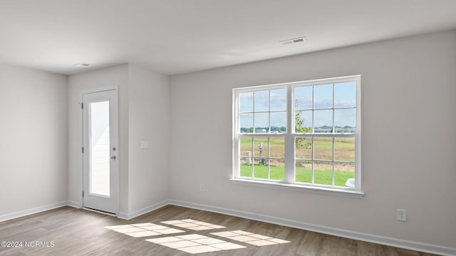 entrance foyer with hardwood / wood-style floors