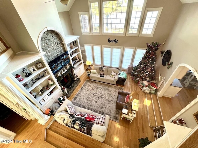 interior space featuring wood-type flooring