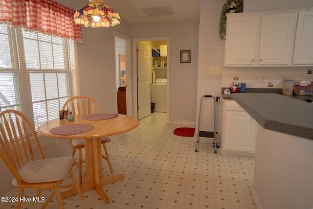 dining room featuring washer / clothes dryer