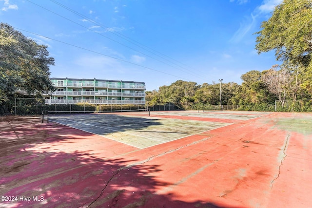 view of tennis court