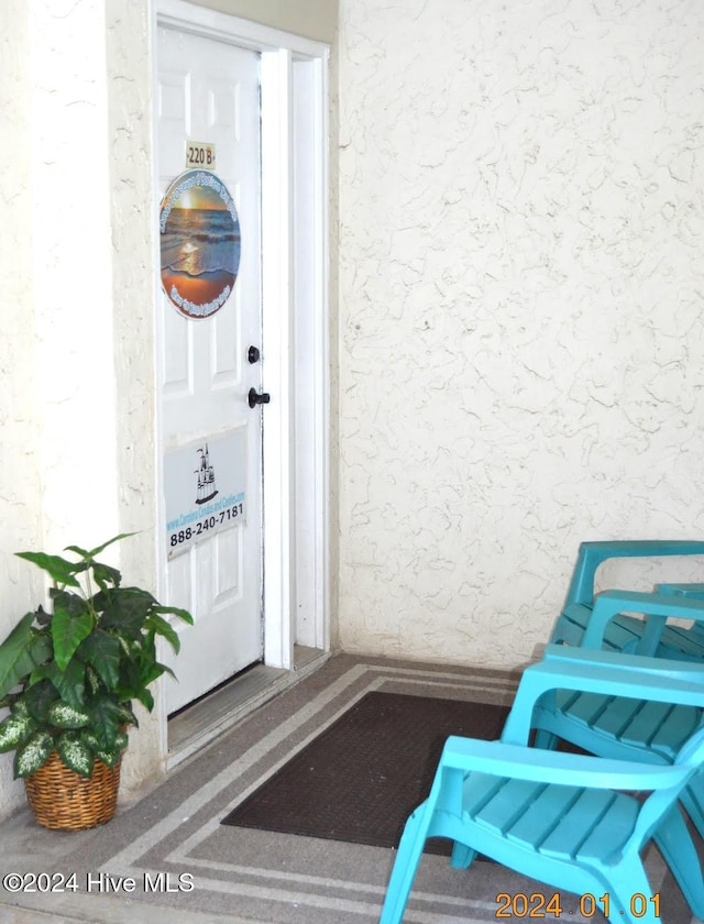 view of doorway to property