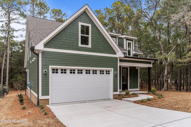 view of front facade with a garage