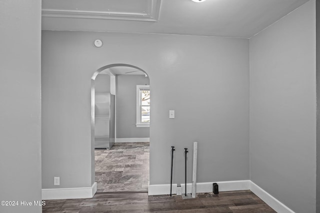 empty room featuring hardwood / wood-style flooring