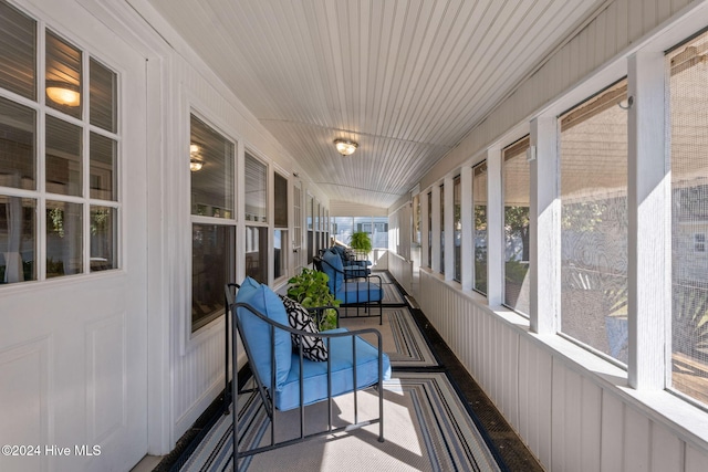 view of sunroom