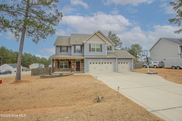 view of front of home featuring a garage