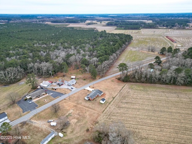 drone / aerial view with a rural view