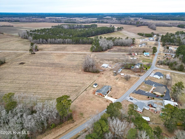 bird's eye view featuring a rural view