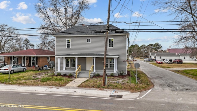 view of front facade with covered porch