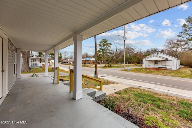 view of patio with a porch