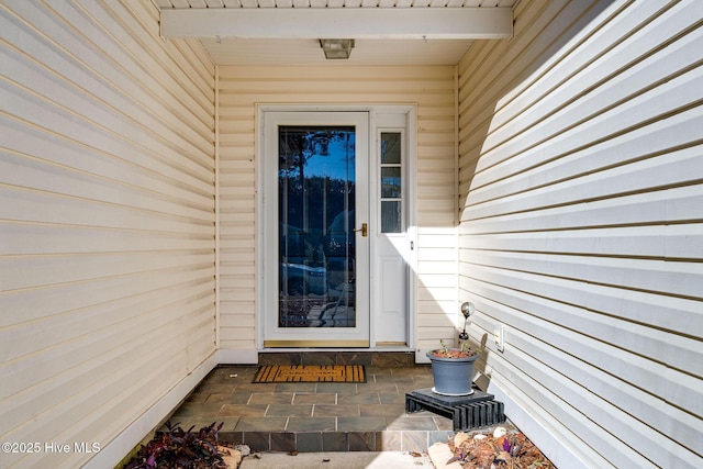 view of doorway to property