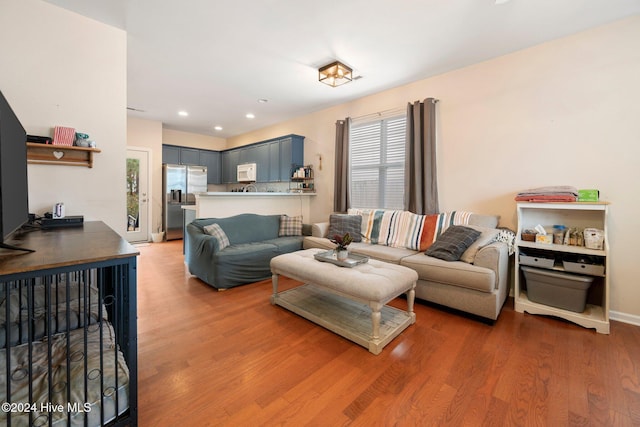 living room featuring hardwood / wood-style flooring