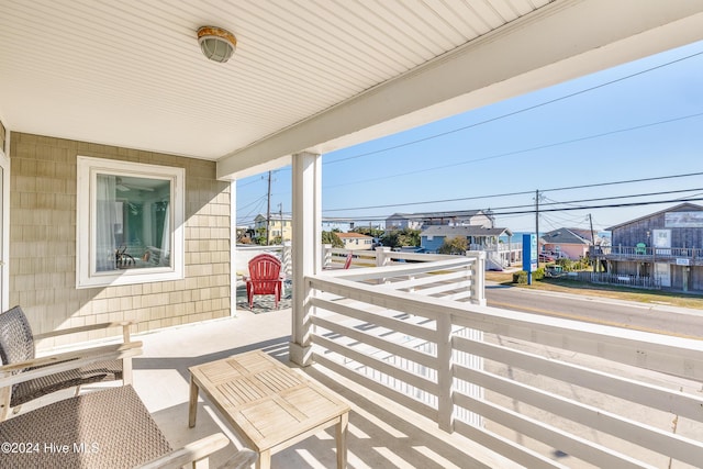 view of patio with a residential view