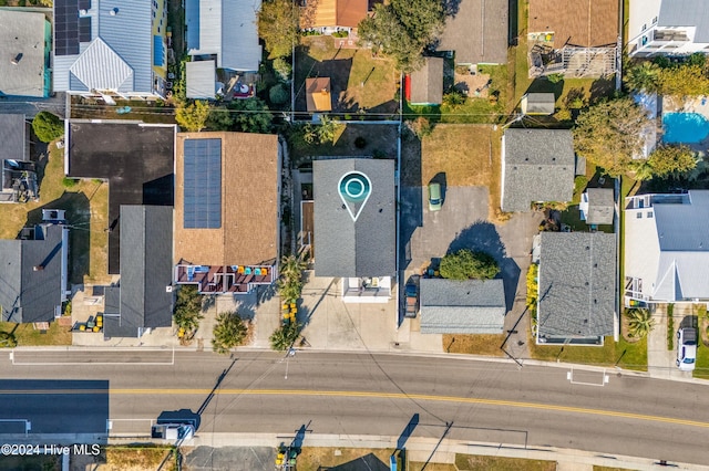 bird's eye view with a residential view