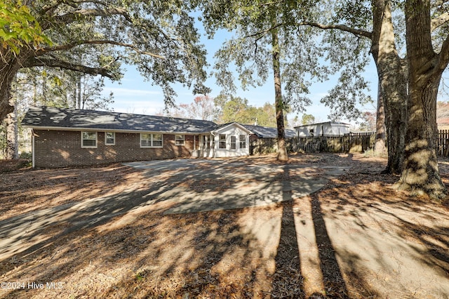 view of ranch-style home