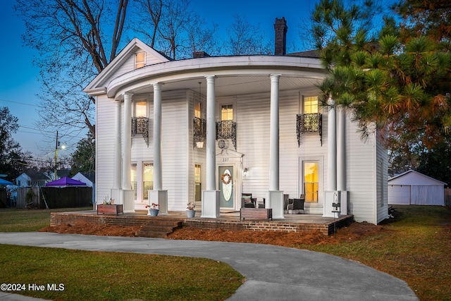 view of greek revival house