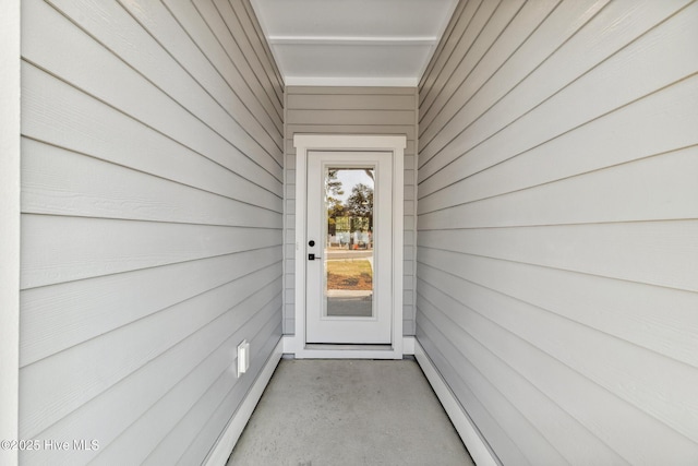 view of doorway to property