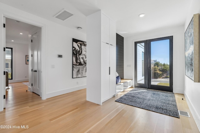 entryway featuring light hardwood / wood-style floors