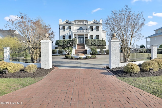 exterior space with a balcony