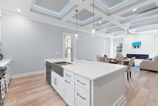 unfurnished room featuring a wall mounted air conditioner, dark hardwood / wood-style flooring, and electric panel