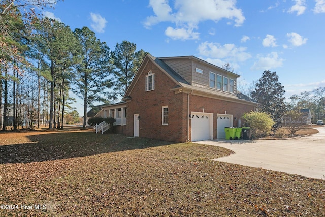 view of home's exterior featuring a garage