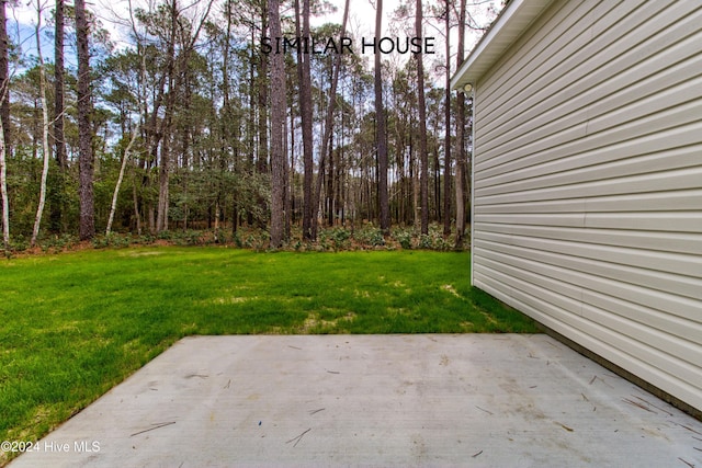 view of yard with a patio