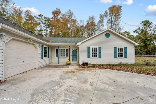 ranch-style house with a garage