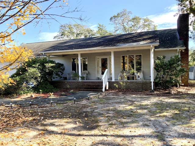 view of single story home