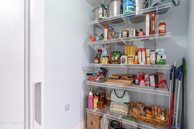 view of pantry