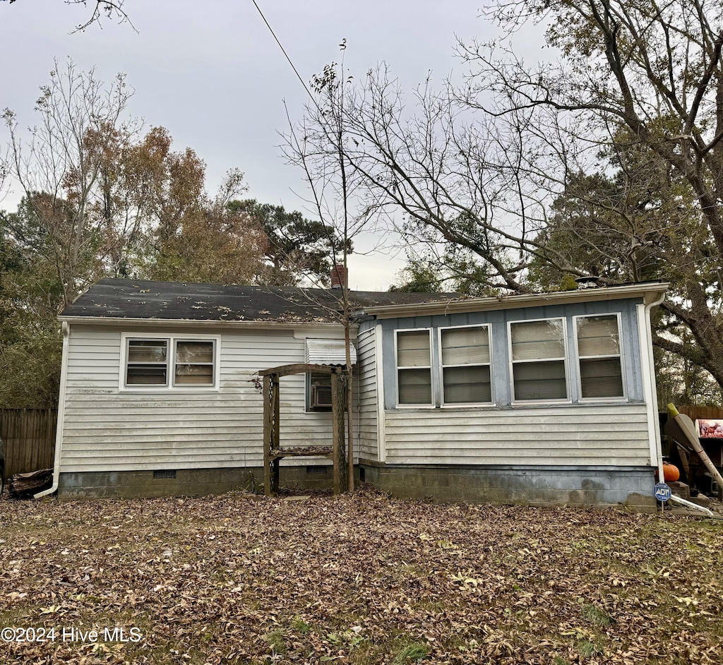 view of rear view of property