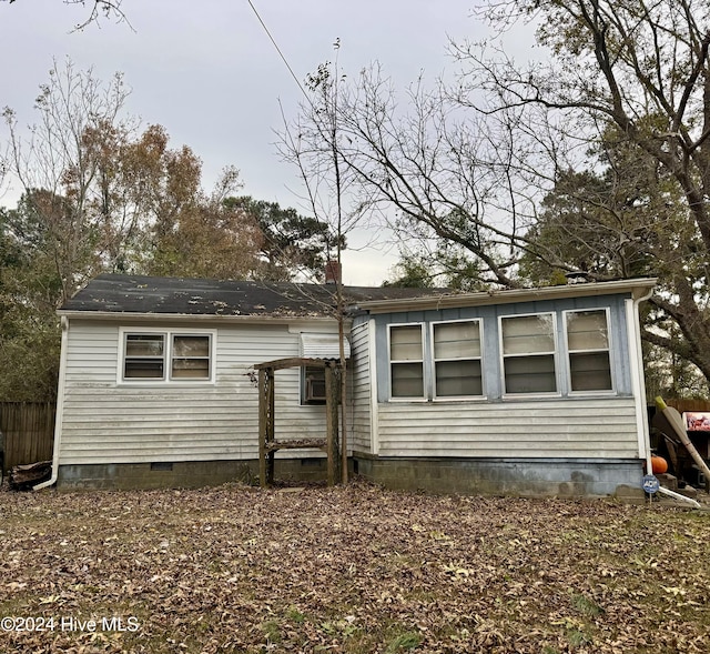 view of rear view of property