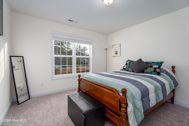 bedroom with carpet floors