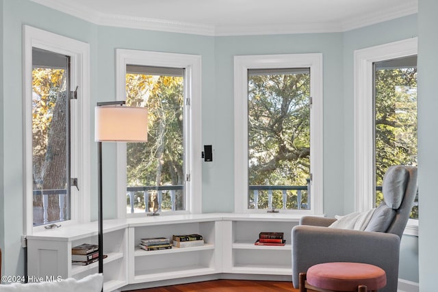 sunroom / solarium featuring a healthy amount of sunlight