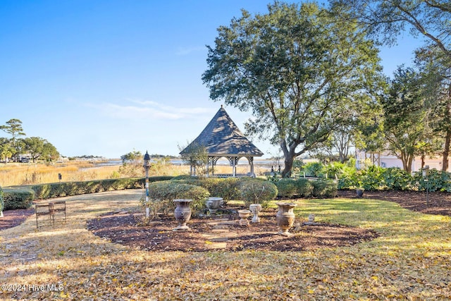 view of yard featuring a gazebo