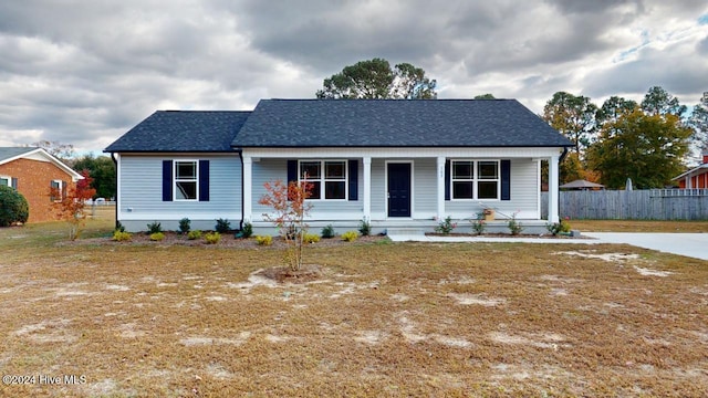 view of front of house featuring covered porch