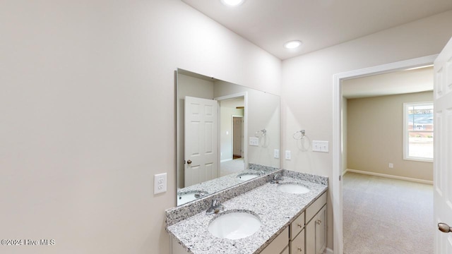 bathroom featuring vanity